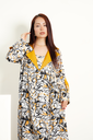 Yellow Cotton Mixed with Linen Dress 