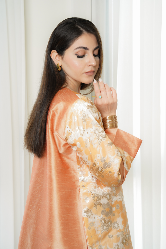 Rose Gold Indian Silk Maxie