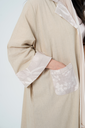 Lexirous Beige Linen Abaya Set 