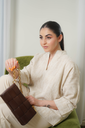 Beige linen Set ( Pant & Top )