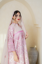 Pink Silk mixed with Linen