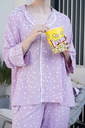 Light purple and white Cotton Pajama                                                                                 