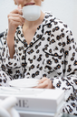 Black and White Cotton Pajama                                                                                 