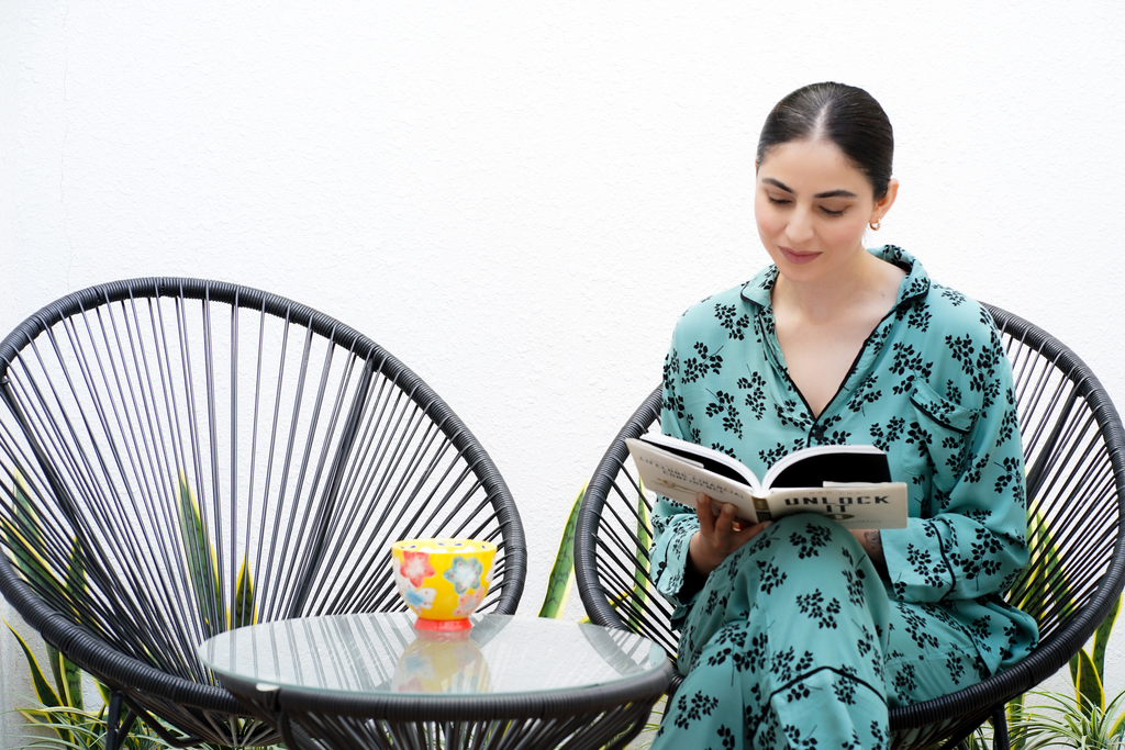 Green and black Cotton Pajama                                                                                 