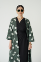 Dark Green Cotton Abaya Set