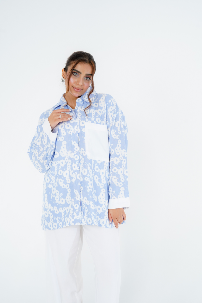 Linen Blue and White Set                          