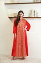 Red Indian silk Dress 