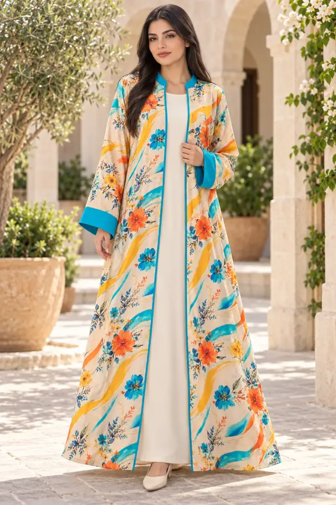 Fresh Abaya with[Inner Dress & scarf]