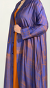 Purple Silk Abaya with[Inner Dress & scarf]