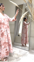Pink Chiffon Embroidery [with scarf]