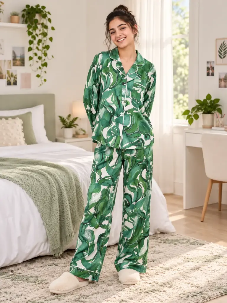 Green Cotton Pajama 
