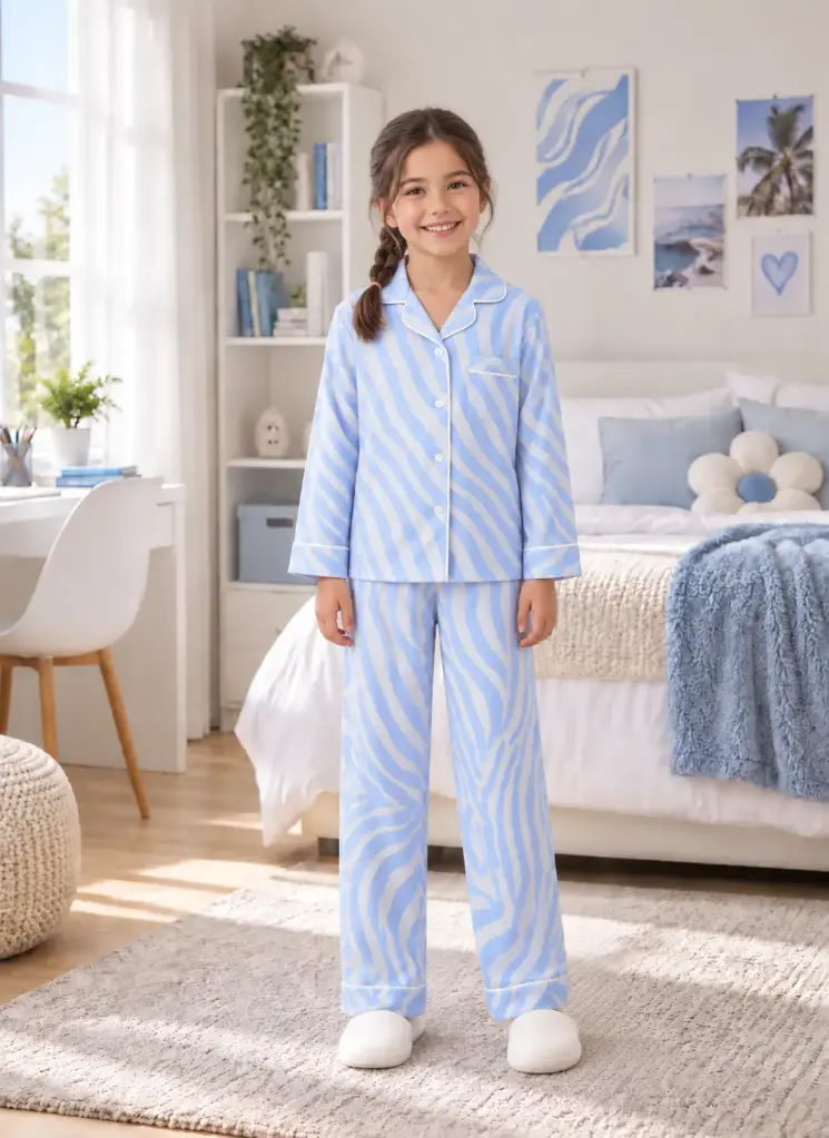 Powder Blue Cotton Pajama