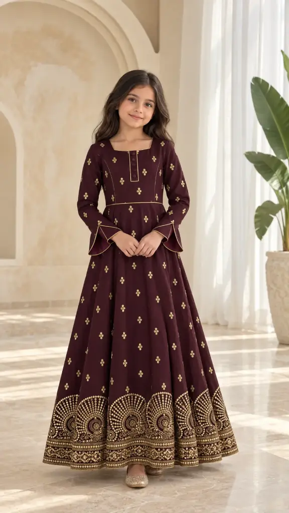 Dark Purple Chiffon Gown