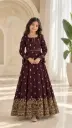 Dark Purple Chiffon Gown