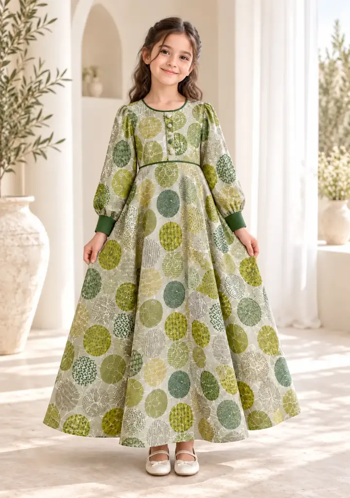 Green Chiffon Gown 