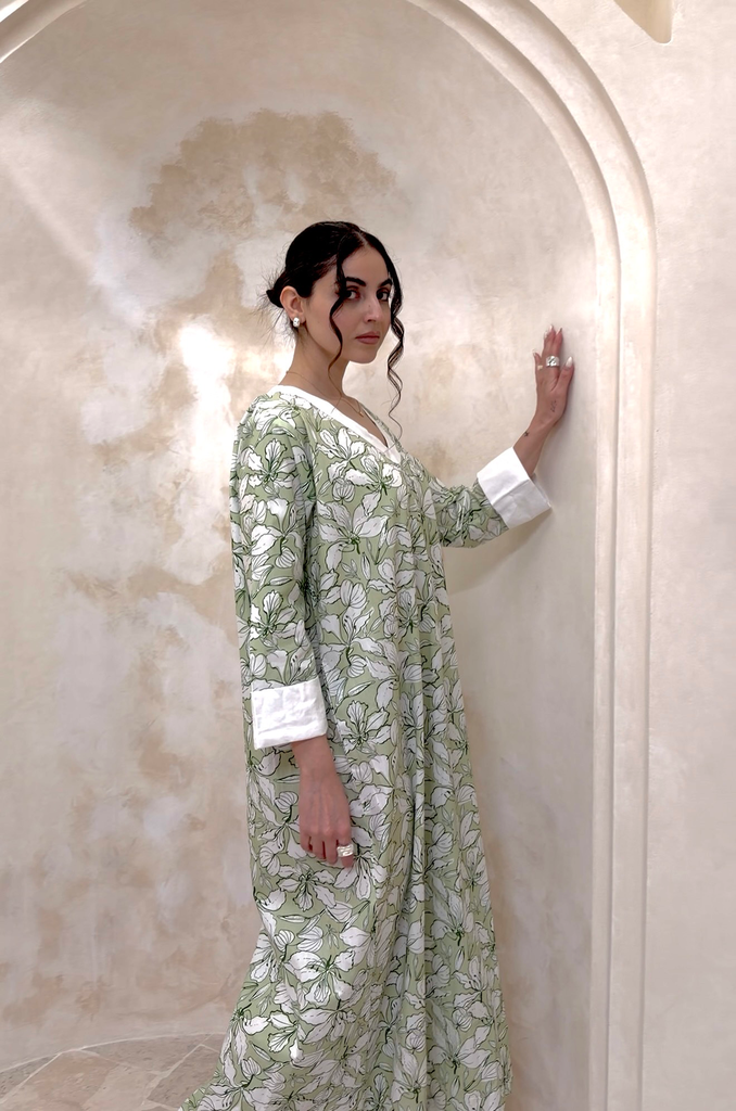 Light Green Cotton dress