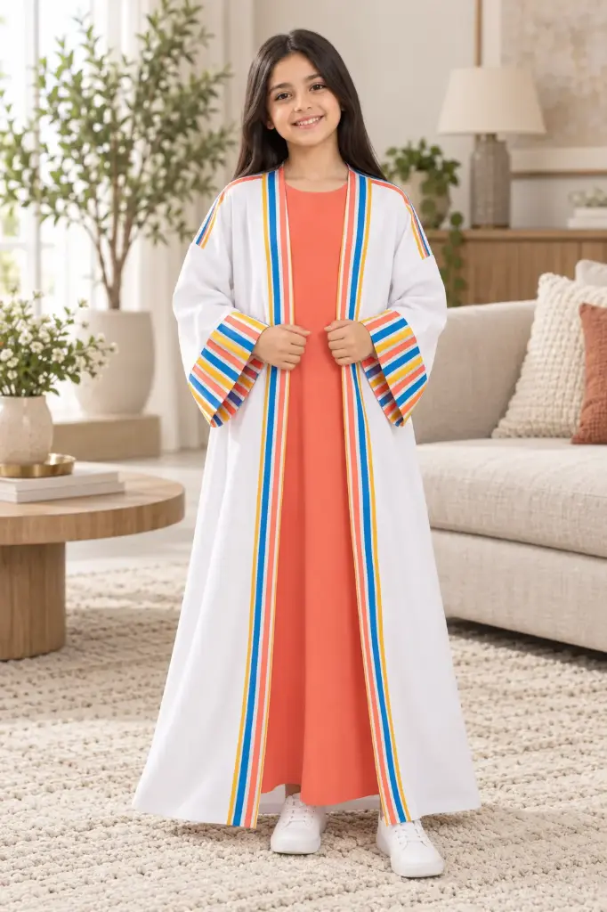 White Linen Abaya