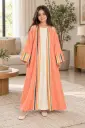 Rosy Pink Linen Abaya