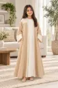Beige Linen Abaya 