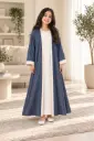 Navy Blue Cotton Abaya 
