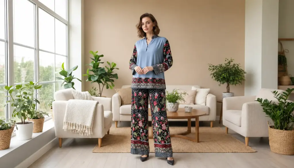 Black and light Blue Cotton Set