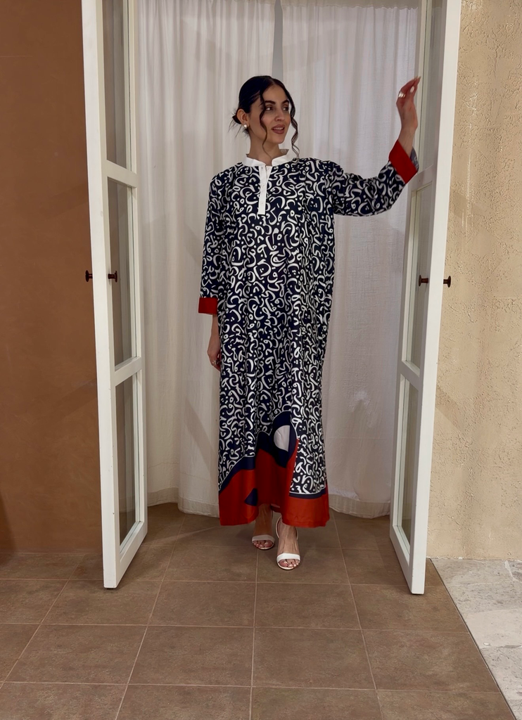 Linen & Silk mixed dress 