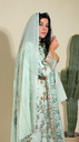 Light Green Linen Dress[With scarf] 