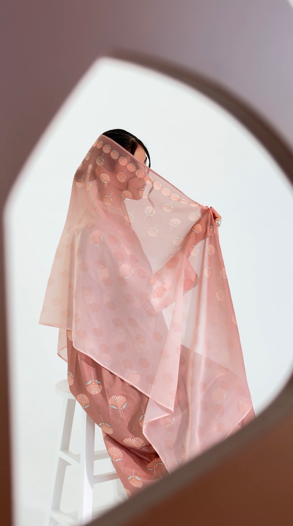 Light Brown Dress [With scarf]