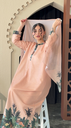 Rose Gold Shining Linen Dress[With scarf] 