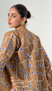 Brown Purple Cotton Abaya with[Inner Dress & scarf]