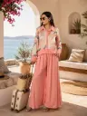 Rosy Silk Set (Skirt Pant)