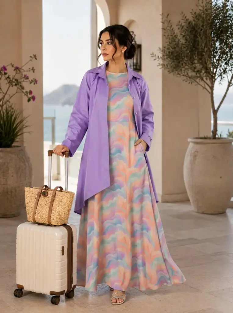 Purple Cotton Dress