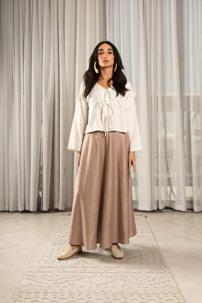 Taupe Skirt Set