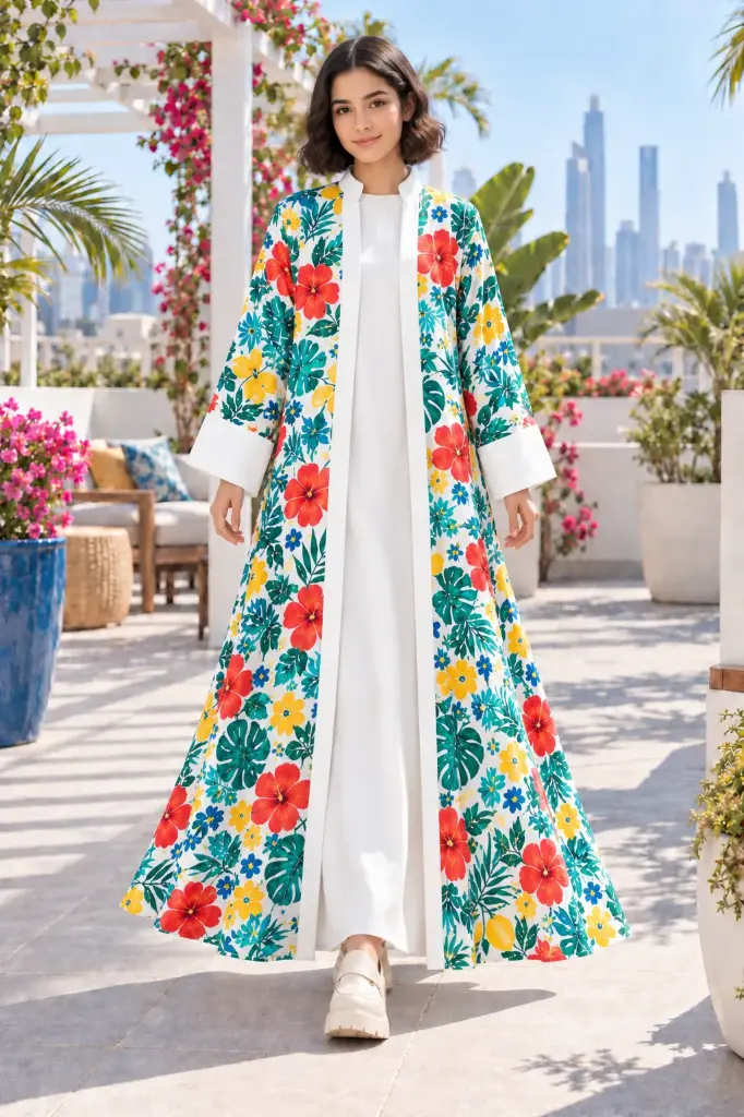 Colorful Summer Abaya Set