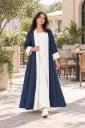 Jeans Navy Blue Abaya Set 