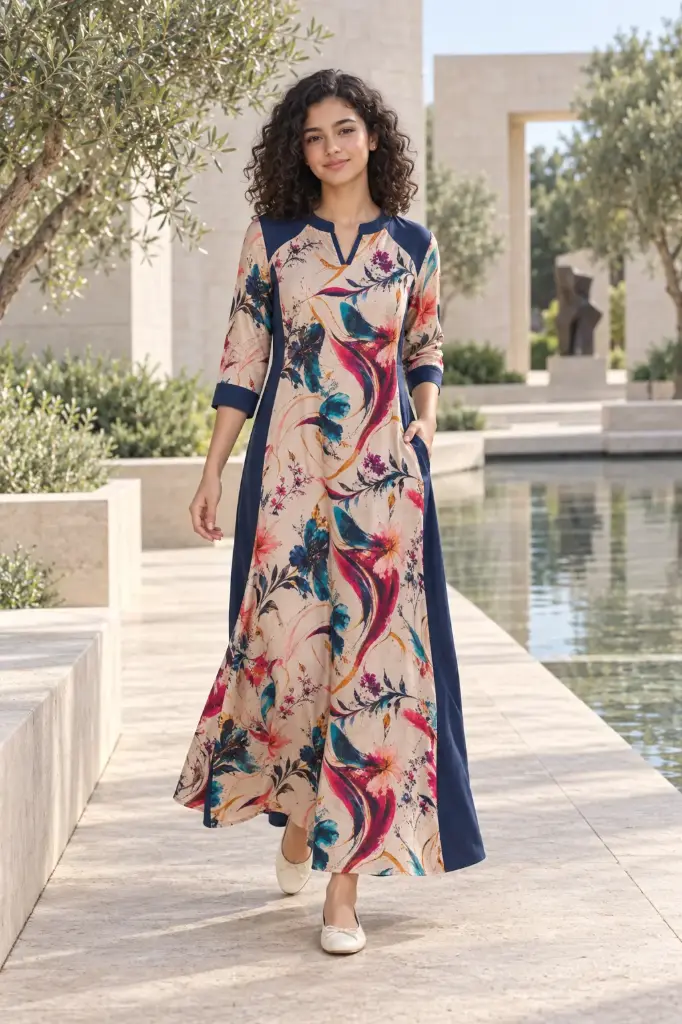 Silk Long Dress