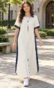 White Cotton Long Dress 