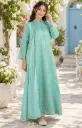 Light Blue Gown With Scarf 