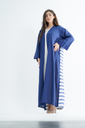 Blue Linen Abaya Set