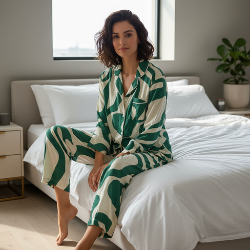 Green Cotton Pajama                                                                                 