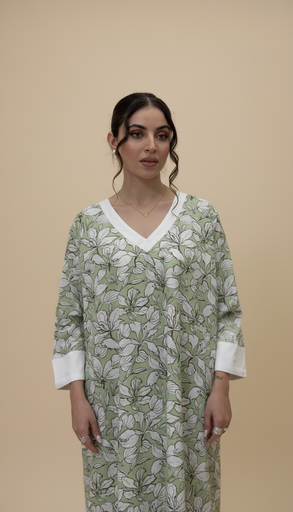 Light Green Cotton Dress 