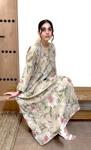 Light Brown Chiffon Embroidery