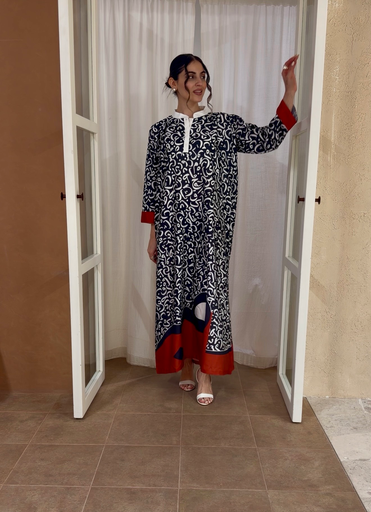 Linen & Silk mixed dress 