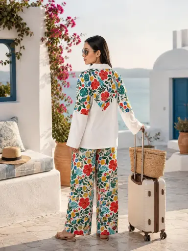 Colorful and White Cotton Set 