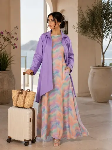 Purple Cotton Dress
