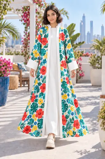 Colorful Summer Abaya Set