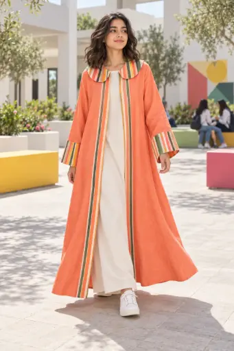 Rosy Pink Abaya Set