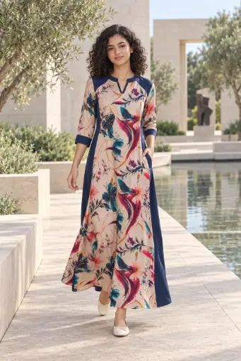 Silk Long Dress