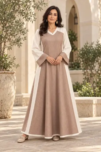 Linen Taupe Dress