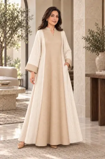 Linen Beige Dress 